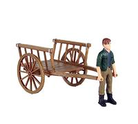 CORHAD 1ensemble Jouet Agricole Miniature Ensemble De Décoration De Ferme avec Ouvrier Et Accessoires pour Jeux De Rôle Et Éducatives pour Garçon Fille
