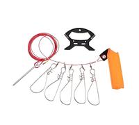 CORHAD 1ensemble Kit Clip Acier Inoxydable Et Corde Acier Outil De Maintien De Poissons Vivants Mètres avec Attaches Robustes pour Éviter Les Échappements