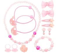 CORHAD 1Ensemble Kit de Bijoux pour Petites Filles Collier Bracelet Accessoires Mode Garçon Fille Sac Style Élégant