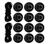 CORHAD 2 Ensembles Kit Cordes Élastiques avec Anneaux D Acier Inoxydable et Patchs PVC pour Accessoires de Kayak Gonflable et Planche à Pagaie Fixation Résistante pour Bateaux et