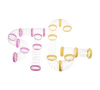 CORHAD 2 Ensembles Kit de Tunnels pour Hamster Transparente Tube de Jeu Modulable DIY pour Cage Extension Flexible et Résistante pour Souris Cobayes et Petits Animaux