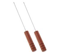 CORHAD 2 Pièces Bait Needle for Fishing Worm Threader Tool with Stainless Steel Needle and Wooden Handle for Live Bait Rigging