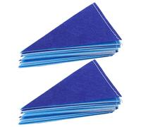 CORHAD 2 pièces Banderole Fanions Triangle Bleu Non Tissé Résistant pour Décoration Fête Mariage Anniversaire Lot de Fanions Miniatures Suspendus Polyvalents
