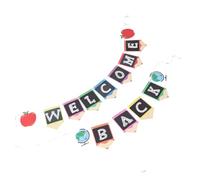 CORHAD 2 Pièces Bannière Bienvenue École pour Décoration de Classe et Maison Suspendue avec Motifs Uniques pour Rentrée Scolaire et Accueil