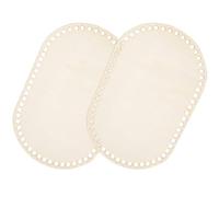 CORHAD 2 pièces Base Ovale Bois pour Sac à Main Au Crochet Planche Décorative Pratique avec Pré-percés Support de Fond Solide pour DIY Tissage et Couture Lot