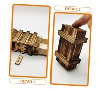 CORHAD 2 pièces Boîte à Énigmes Bois pour Garçon Fille Éducatif Puzzle Secret Coffret Cache-Objets Décoratif Cadeau Anniversaire Noël