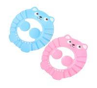 CORHAD 2 pièces Bonnet de Garçon Fille Réglable avec Protection Oreilles Casquette Bain EVA Couvre Chef pour Tours de Tête Lot de Rose et Bleu