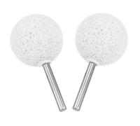 CORHAD 2 Pièces Embout de Ponçage Corail en Corindon Blanc pour Réparation Uniforme des Pneus Automobiles, Tête de Meulage Légère en Acier pour Entretien Voiture et Voyage