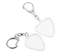 CORHAD 2 Pièces Étui pour Médiator Étui De Guitare Choisir Titulaire Boîte Porte-clés Guitare Musicale Transparent Plastique