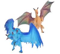 CORHAD 2 pièces Figurines Dragon Modèles Mythologiques Décorations Réalistes pour Garçon Fille et Collection Dragon Garçon Fille Ornements Légendaires Plastique Solide