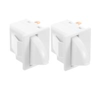 CORHAD 2 Pièces Interrupteur D’éclairage de Porte de Réfrigérateur, Pièces de Rechange pour Lampe de Porte, Abs et Métal, Blanc, Contrôle Automatique Lumière, pour Réfrigérateur