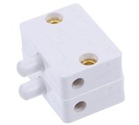 CORHAD 2 Pièces Interrupteur de Porte Blanc en Plastique pour Lumière D'armoire Activation Automatique, Bouton Mécanique Solide pour Éclairage de Placard Cuisine
