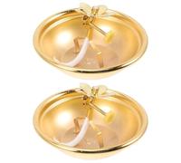CORHAD 2 Pièces Lampe à Huile Réglable Alliage Pur Lampe Décorative Vintage pour Intérieur Spirituelle pour Autel et Pratique Lot