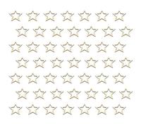 CORHAD 200 Pièces Pendentifs Creux en Bois Forme Étoile à Cinq Branches, Décoration Suspendue pour Sapin de Noël, Design Fin et Réaliste, pour Fêtes de Noël