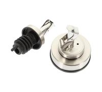 CORHAD 2pcs Bec Verseur pour Flacon D'huile et Sauce en Plastique et Acier Inoxydable Conception D'angle pour Minimiser le Débordement, Accessoire la Cuisine pour Verser L'huile