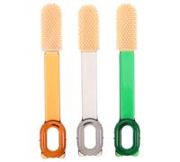 CORHAD 3 Pièces Brosse en Silicone pour Nettoyage des Pieds, Outil Portable et Facile D'entretien, pour Gym et Voyage, en Différentes Couleurs