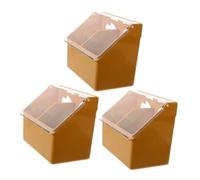 CORHAD 3 pièces Mangeoire Suspendue pour Cage à Oiseaux avec Double Compartiment Capacité Anti-conflit Facile à Nettoyer Accessoire Perruche et Perroquet