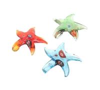 CORHAD 3 Pièces Pendentifs Verre Étoile de Mer Peints Main Collier et Confortable Ornement Océan pour et Décor Quotidien