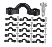 CORHAD 30 pièces Kit de Boucles de Pont Kayak Noir avec Vis INOX Attaches C Clamp Rapides pour Fixation Corde et Accessoires Kayak Canoë