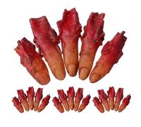 CORHAD 4 Ensembles Lot Doigts Coupés Réalistes Courbés Accessoires Sanglants Plastique Réutilisables pour Décorations Halloween Effets Sanglants sans Désordre pour Fêtes Maisons Hantées