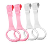 CORHAD 4 Pièces Anneaux de Traction Garçon Fille Plastique pour Lit et Parc Aide Marche et Développement Moteur Poignée Assistance pour Tout-petits Installation Facile
