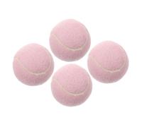 CORHAD 4 pièces Balles de Tennis Caoutchouc Durables pour Entraînement Débutants Lot de Balles Légères et Pratiques Jouets Entraînement Rose pour Filles Amélioration Précision et