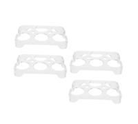 CORHAD 4 pièces Boîte à Œufs Rigide pour Réfrigérateur Casier Empilable et Stable Organisateur Transparent pour Rangement Pratique des Œufs Cuisine