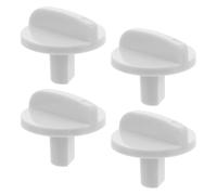 CORHAD 4 Pièces Bouton de Contrôle Température pour Réfrigérateur, 6 MM | Plastique ABS Blanc, Prise Facile et Finition Lisse, Usage Réparation, Compatible Thermostat