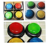CORHAD 4 Pièces Buzzer pour Jeux de Questions avec Sons Distincts Boutons de Réponse pour Garçon Fille Adapté Aux Quiz Classe et Jeux Familiaux