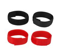 CORHAD 4 pièces Colliers Anti- pour Animaux Nylon Réglables et Confortables Anneaux de Cou Pratiques Rouges Noirs pour Éviter Le Chant des Poulets et Préserver la Tranquillité