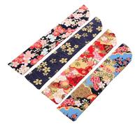 CORHAD 4 pièces Étui pour Éventail Pliant Japonais Soyeux Lot de Pochettes Compactes pour Ventilateurs Portables pour Mariage Danse et Rangement Éventails à Main