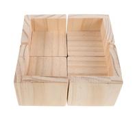 CORHAD 4 Pièces Lot de 4 Rehausseurs de Pieds de Lit Bébé en Bois Massif 6X6 CM, Élévation 3 CM, Supports Antidérapants pour Berceau, Amélioration Confort Parental et Stabilité Meubles