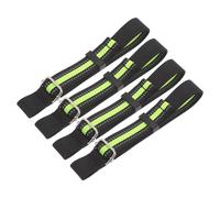CORHAD 4 Pièces Lot de 4 Sangles de Fixation de Frein de Ski Noires Réglables, Dispositif de Retenue Robuste pour Fixations de Snowboard, Accessoires Résistants au Froid pour Équipement