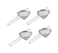 CORHAD 4 Pièces Lot de Passoires Inox Coniques Tamis Fins Ergonomiques pour Cuisine Bar et Cocktails Filtration Huile et Thé