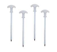 CORHAD 4 pièces Piquets de Tente Acier Inoxydable Robustes Fixation Sécurisée pour Sol Souple et Dur Accessoires de Camping Durables et Portables