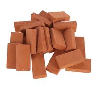 CORHAD 40 Pièces Briques Miniatures en Terre Rouge pour Décor DIY sans Bavure, Polissage Fin, Forme Rectangulaire, Accessoires pour Aménagement Micro-paysager