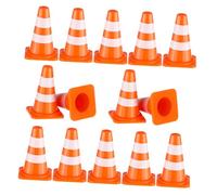 CORHAD 40 Pièces Set de Cônes de Signalisation Miniatures Orange Éducatif de Circulation pour Garçon Fille Accessoires Réalistes pour Scènes de Jeu et Apprentissage Routier