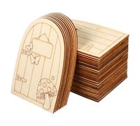 CORHAD 45 pièces Lot de Portes Miniatures Bois pour Jardin et Décoration Intérieure Portes de Fée Naturelles pour Mur et Maison Miniature Accessoires Créatifs Bois Non Peints pour