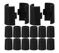 CORHAD 48 Pièces Clips de Verrouillage Étagère Plastique Noir Connecteurs Manchon pour Rayonnage Fil Métallique de Remplacement pour Organisation Cuisine et Voyage