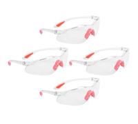 CORHAD 4pcs Lunettes de Sécurité Transparentes pour Hommes Pont Nasal en Silicone, Anti-rayures et Protection la Poussière, pour Laboratoire et Travail du Bois