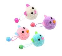 CORHAD 4pièces Jouets à Mordre Résistants pour avec Cloches Jouets Peluche pour Amusants Et Stimulateurs Activité
