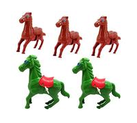 CORHAD 5 pièces Jouets à Remonter Chevaux Plastique Jouets Sauts Mécaniques pour Garçon Fille Cadeau Éducatif sans Piles Stimulant Coordination Main-œil Couleur Couleur Aléatoire