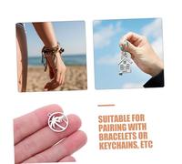 CORHAD 5 Pièces Pendentifs Acier Inoxydable Style Hawaïen Tropical pour Bijoux DIY Bracelets Colliers et Porte Clés Accessoires et Pratiques