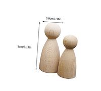 CORHAD 5 pièces Set de Marionnettes Bois Non Peintes pour Bricolage Bois Odeur Corps de Poupée Ange Créatif pour Garçon Fille et Loisirs Artistiques