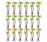 CORHAD 50 Mini Palmiers Artificiels en Plastique Décor Tropical pour Aquarium et Terrarium Décoration Miniature sans Entretien Accessoires pour Table à Sable et Diorama Modèle de
