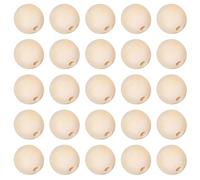 CORHAD 500 Perles Rondes en Bois Brut 12 MM Trou 3 MM Lot en Vrac 500 Pcs Perles D’Espacement pour Loisirs Créatifs Couture Macramé et Bijoux Artisanaux Bois Naturel Robuste
