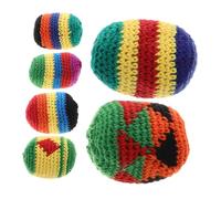 CORHAD 6 Pièces Sacs de Jonglage Crochetés Multicolores Sacs de Jeu Tricotés Robustes Balles Artisanales Uniques pour Garçon Fille Jouets Faits Main pour Jeux Extérieurs Garçon Fille