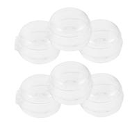 CORHAD 6 Pièces Transparent Gas Stove Knob Covers Heat-resistant Safety Protectors For Kitchen Stove Buttons Anti-dust And Grease Barrier