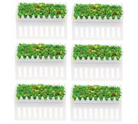 CORHAD 6pièces Décorations Miniatures De Jardin De Fées Bac à Fleurs pour Maison De Poupée Plante Artificielle Résine pour Maison Jouet Et Accessoires Miniature