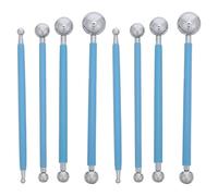 CORHAD 8 outils à pointiller pour mandalas - Stylet à bille à double embout pour pâte polymère, poterie, modelage, céramique, gaufrage, peinture sur pierre, projets artistiques DIY